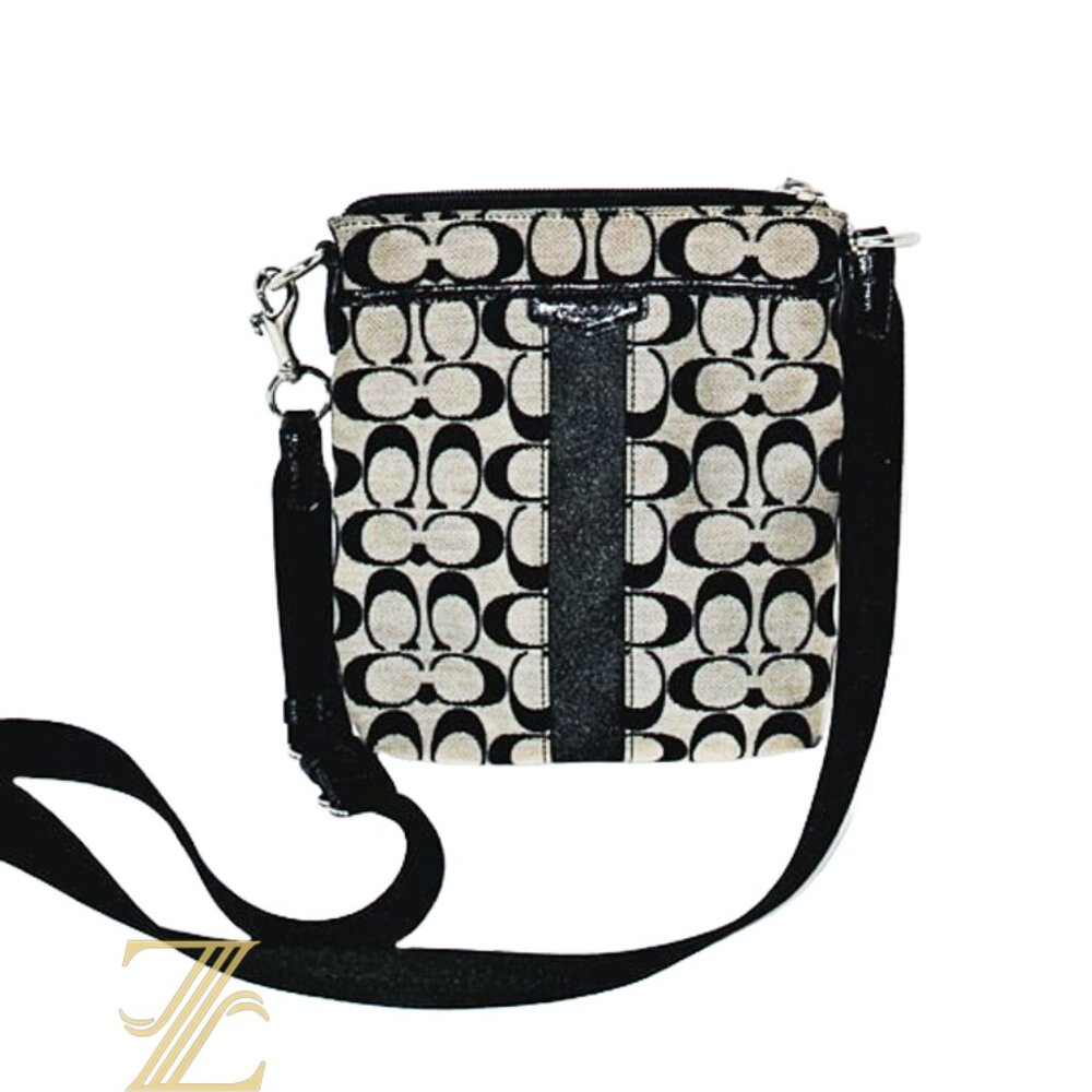 COACH✨North/South ✨Canvas Monogram Cross Body Messenger F51157/ New Like Cond